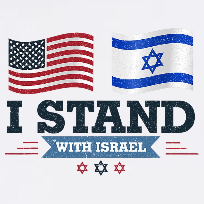 The Original I Stand With Israel Israel Usa Womens T-Shirt