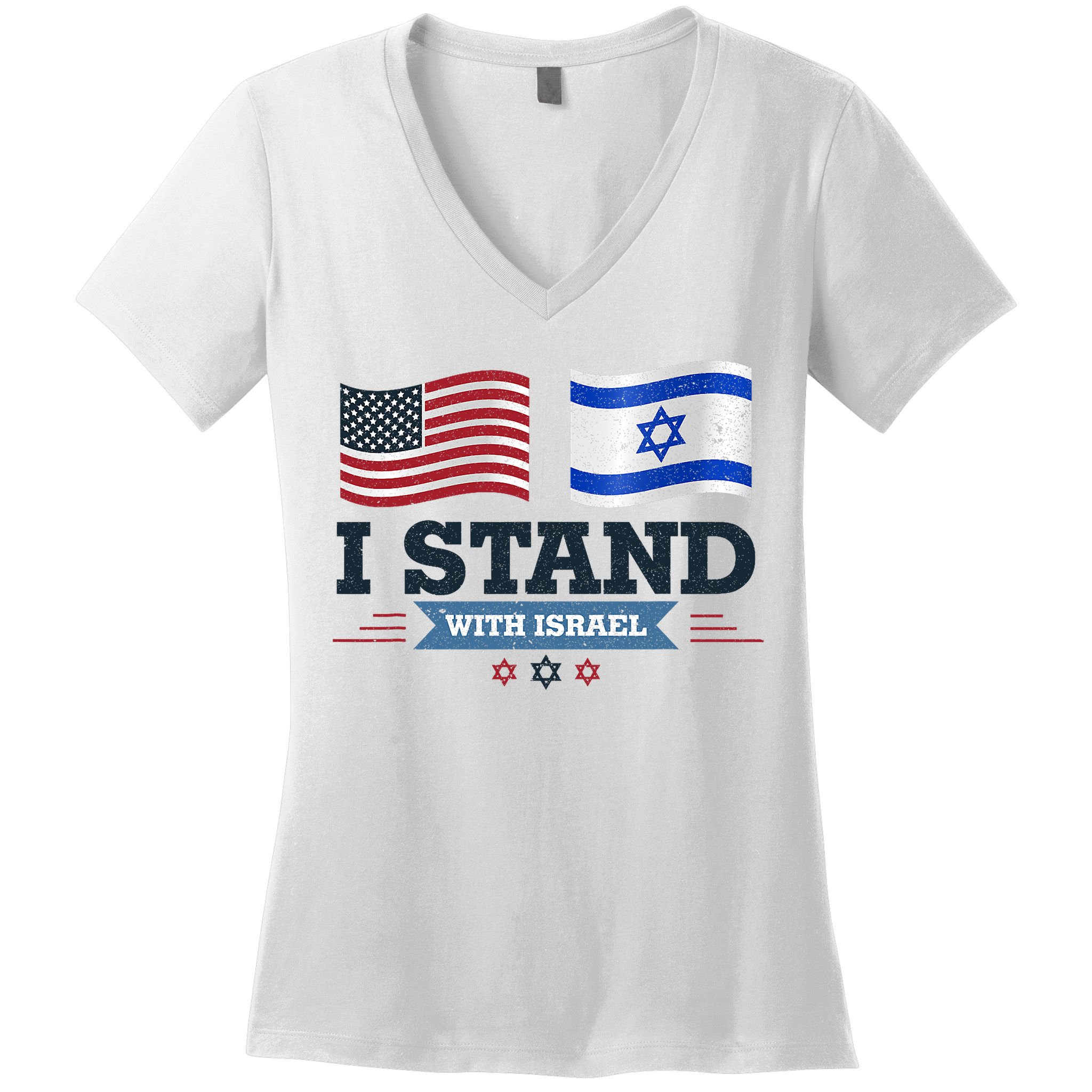 The Original I Stand With Israel Israel Usa Women's V-Neck T-Shirt
