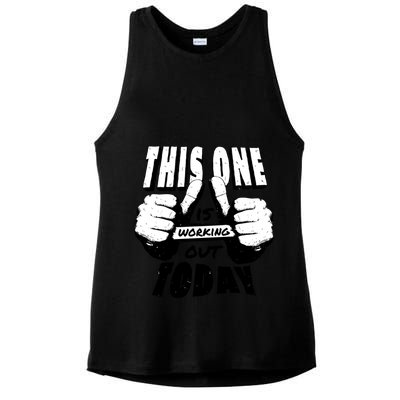 This One Is Working Out Today Ladies PosiCharge Tri-Blend Wicking Tank