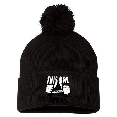 This One Is Working Out Today Pom Pom 12in Knit Beanie