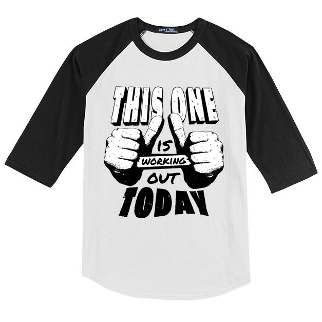 This One Is Working Out Today Kids Colorblock Raglan Jersey