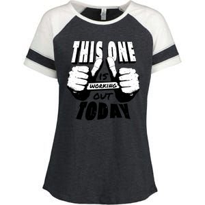 This One Is Working Out Today Enza Ladies Jersey Colorblock Tee