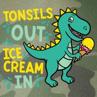 Tonsils Out Ice Cream In Dino Tonsillectomy Tonsil Removal Legacy Tie Dye Trucker Hat