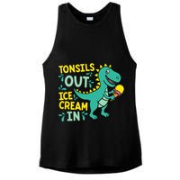 Tonsils Out Ice Cream In Dino Tonsillectomy Tonsil Removal Ladies PosiCharge Tri-Blend Wicking Tank