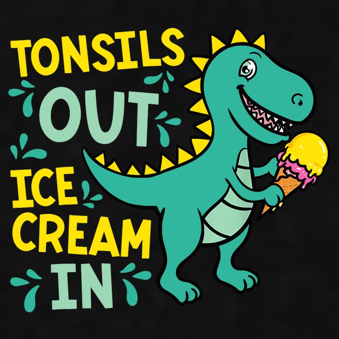 Tonsils Out Ice Cream In Dino Tonsillectomy Tonsil Removal Ladies PosiCharge Tri-Blend Wicking Tank