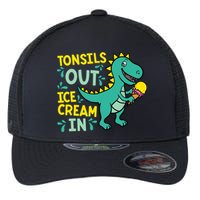 Tonsils Out Ice Cream In Dino Tonsillectomy Tonsil Removal Flexfit Unipanel Trucker Cap
