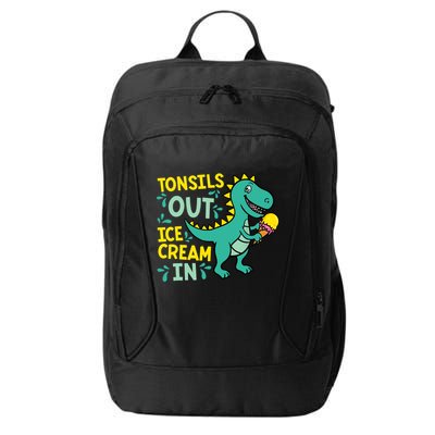 Tonsils Out Ice Cream In Dino Tonsillectomy Tonsil Removal City Backpack