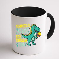 Tonsils Out Ice Cream In Dino Tonsillectomy Tonsil Removal Mug