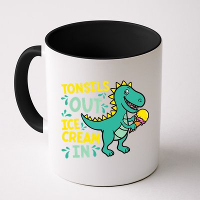 Tonsils Out Ice Cream In Dino Tonsillectomy Tonsil Removal Mug