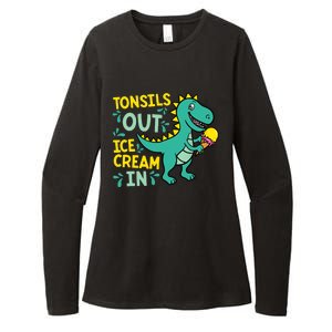 Tonsils Out Ice Cream In Dino Tonsillectomy Tonsil Removal Womens CVC Long Sleeve Shirt