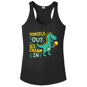 Tonsils Out Ice Cream In Dino Tonsillectomy Tonsil Removal Ladies PosiCharge Competitor Racerback Tank