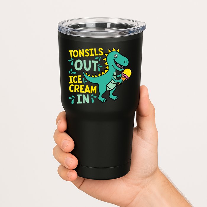 Tonsils Out Ice Cream In Dino Tonsillectomy Tonsil Removal Tumbler