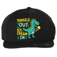 Tonsils Out Ice Cream In Dino Tonsillectomy Tonsil Removal Wool Snapback Cap