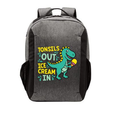 Tonsils Out Ice Cream In Dino Tonsillectomy Tonsil Removal Vector Backpack