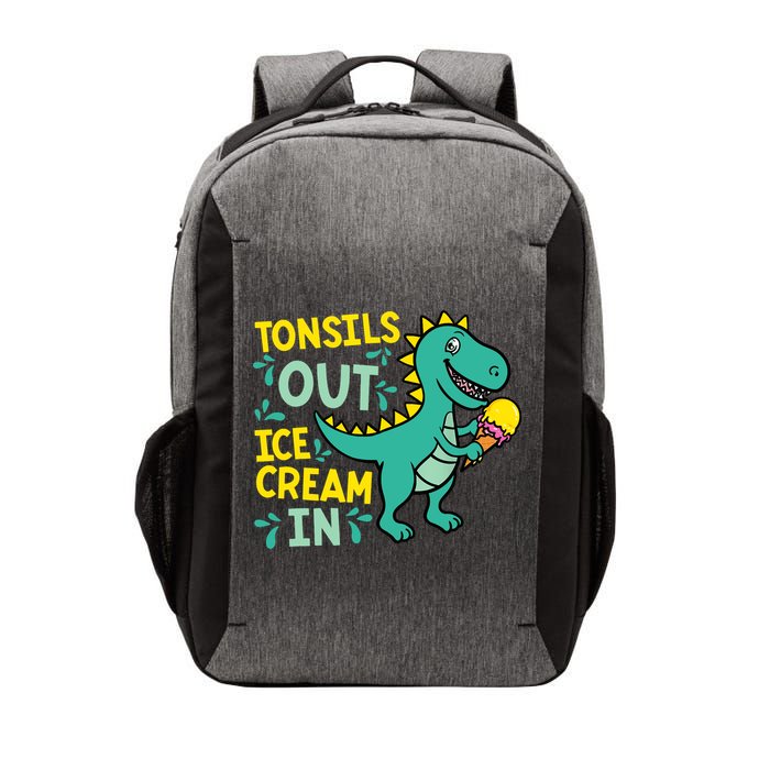 Tonsils Out Ice Cream In Dino Tonsillectomy Tonsil Removal Vector Backpack