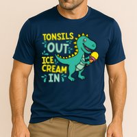 Tonsils Out Ice Cream In Dino Tonsillectomy Tonsil Removal Performance Shirt