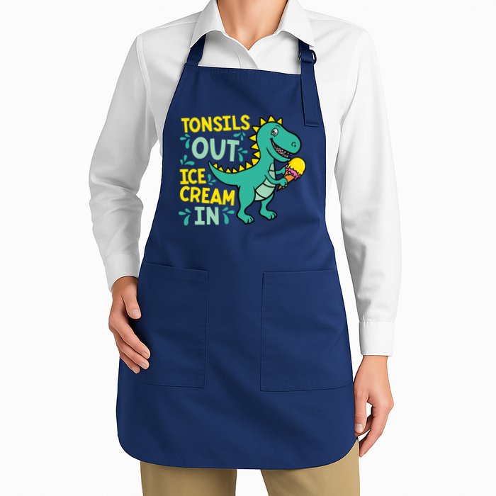 Tonsils Out Ice Cream In Dino Tonsillectomy Tonsil Removal Apron