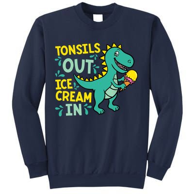 Tonsils Out Ice Cream In Dino Tonsillectomy Tonsil Removal Sweatshirt