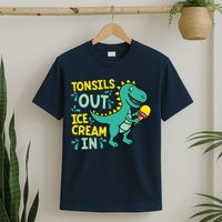 Tonsils Out Ice Cream In Dino Tonsillectomy Tonsil Removal T-Shirt