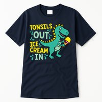 Tonsils Out Ice Cream In Dino Tonsillectomy Tonsil Removal Tall T-Shirt