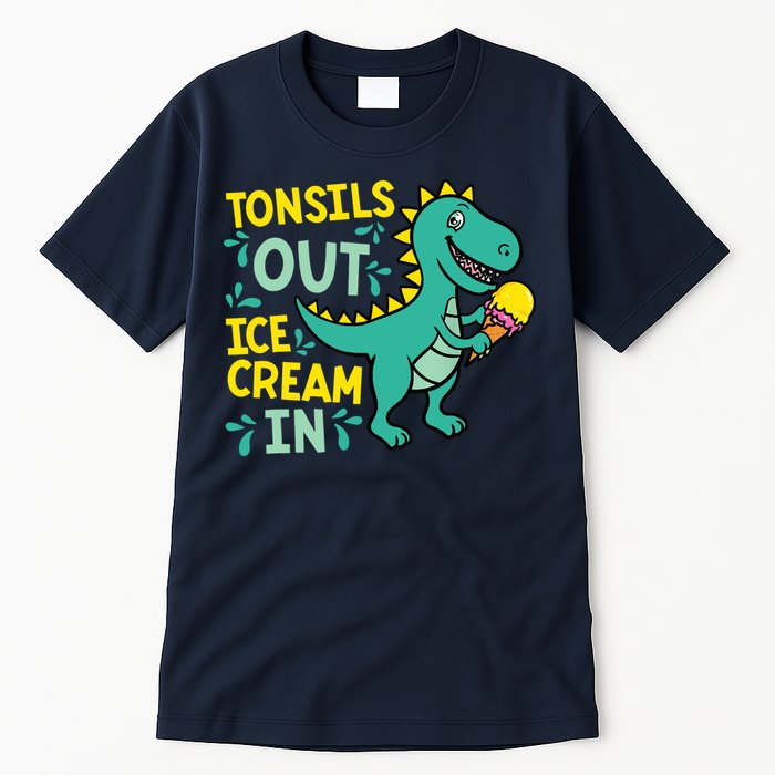 Tonsils Out Ice Cream In Dino Tonsillectomy Tonsil Removal Tall T-Shirt