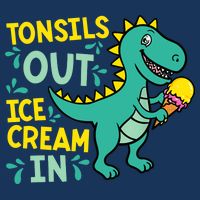 Tonsils Out Ice Cream In Dino Tonsillectomy Tonsil Removal Bucket Hat
