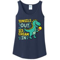 Tonsils Out Ice Cream In Dino Tonsillectomy Tonsil Removal Ladies Essential Tank