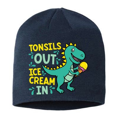Tonsils Out Ice Cream In Dino Tonsillectomy Tonsil Removal Sustainable Beanie