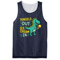 Tonsils Out Ice Cream In Dino Tonsillectomy Tonsil Removal Mesh Reversible Basketball Jersey Tank