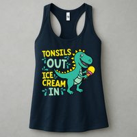 Tonsils Out Ice Cream In Dino Tonsillectomy Tonsil Removal Womens Tank Top