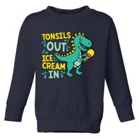 Tonsils Out Ice Cream In Dino Tonsillectomy Tonsil Removal Toddler Sweatshirt