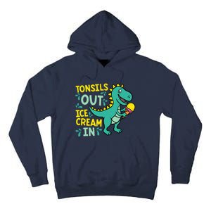 Tonsils Out Ice Cream In Dino Tonsillectomy Tonsil Removal Tall Hoodie