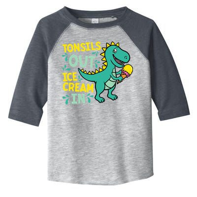 Tonsils Out Ice Cream In Dino Tonsillectomy Tonsil Removal Toddler Fine Jersey T-Shirt