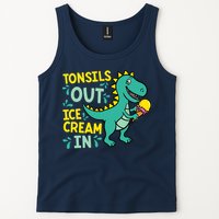 Tonsils Out Ice Cream In Dino Tonsillectomy Tonsil Removal Tank Top