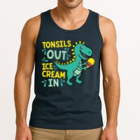 Tonsils Out Ice Cream In Dino Tonsillectomy Tonsil Removal Tank Top