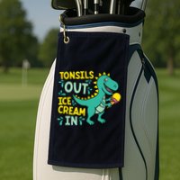 Tonsils Out Ice Cream In Dino Tonsillectomy Tonsil Removal Golf Towel