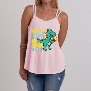 Tonsils Out Ice Cream In Dino Tonsillectomy Tonsil Removal Women's Strappy Tank