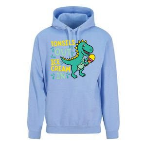 Tonsils Out Ice Cream In Dino Tonsillectomy Tonsil Removal Unisex Surf Hoodie