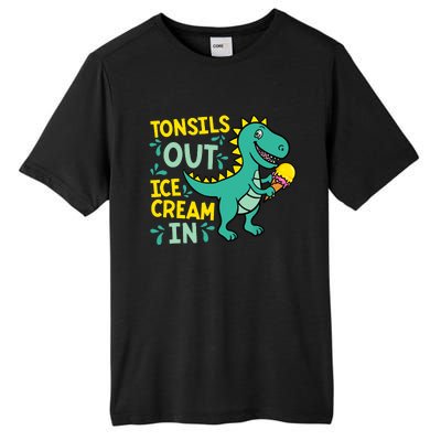 Tonsils Out Ice Cream In Dino Tonsillectomy Tonsil Removal Tall Fusion ChromaSoft Performance T-Shirt