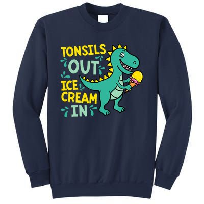 Tonsils Out Ice Cream In Dino Tonsillectomy Tonsil Removal Sweatshirt