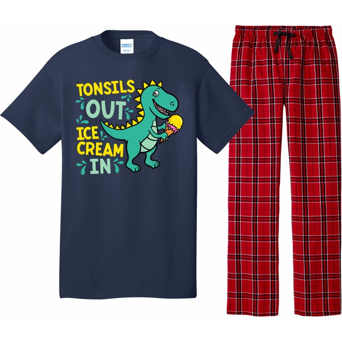 Tonsils Out Ice Cream In Dino Tonsillectomy Tonsil Removal Pajama Set