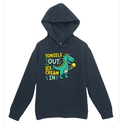 Tonsils Out Ice Cream In Dino Tonsillectomy Tonsil Removal Urban Pullover Hoodie