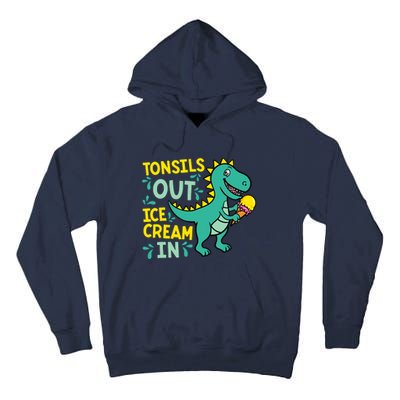 Tonsils Out Ice Cream In Dino Tonsillectomy Tonsil Removal Tall Hoodie