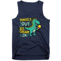 Tonsils Out Ice Cream In Dino Tonsillectomy Tonsil Removal Tank Top