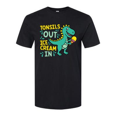 Tonsils Out Ice Cream In Dino Tonsillectomy Tonsil Removal Softstyle CVC T-Shirt