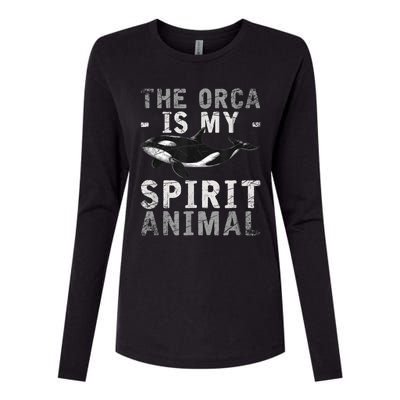 The Orca Is My Spirit Animal Orca Womens Cotton Relaxed Long Sleeve T-Shirt