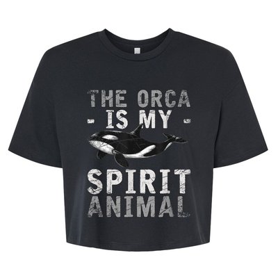 The Orca Is My Spirit Animal Orca Bella+Canvas Jersey Crop Tee