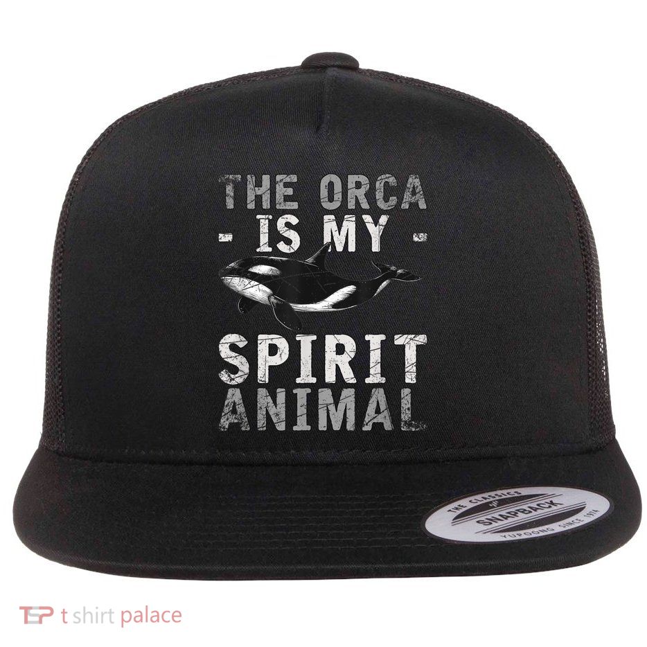 The Orca Is My Spirit Animal Orca Flatbill Hat