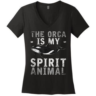 The Orca Is My Spirit Animal Orca Women's V-Neck T-Shirt