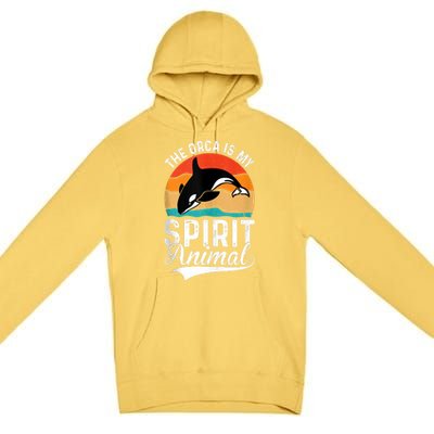 The Orca Is My Spirit Animal Funny Orca Premium Pullover Hoodie